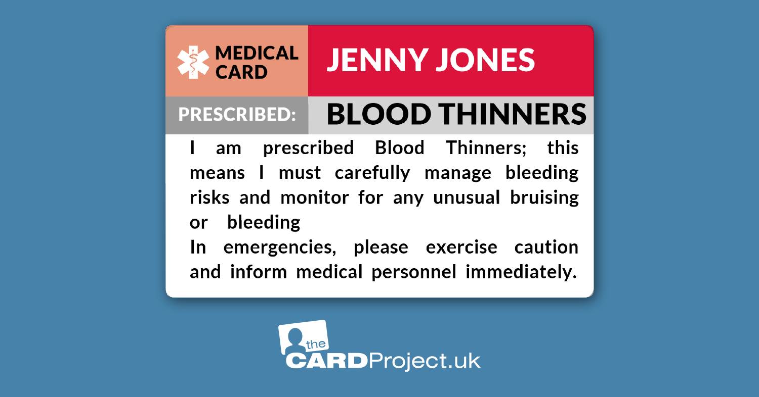 Blood Thinner ID Card  (FRONT)